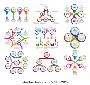 Collection infographics. Design elements. Infographics for business presentations or information banner. 