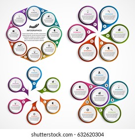 Collection infographics. Design elements. Infographics for business presentations or information banner. 