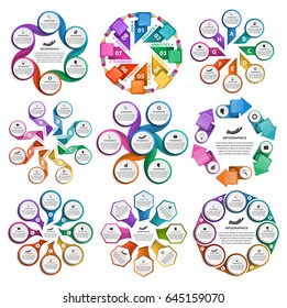 Collection infographics. Design elements. Infographics for business presentations or information banner. 