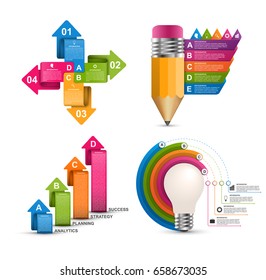 Collection infographics. Design elements. Infographics for business presentations or information banner. 