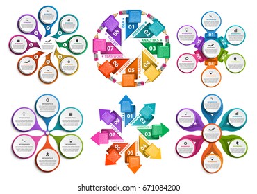 Collection infographics. Design elements. Infographics for business presentations or information banner. 