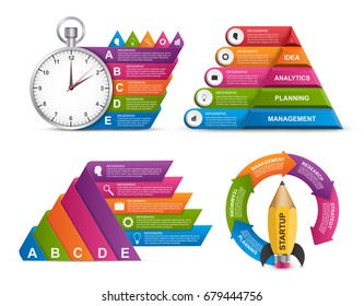 Collection infographics. Design elements. Infographics for business presentations or information banner.