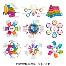 Collection infographics. Design elements. Infographics for business presentations or information banner
