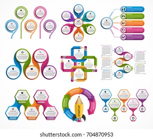 Collection infographics. Design elements. Infographics for business presentations or information banner