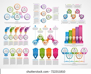 Collection infographics. Design elements. Infographics for business presentations or information banner.