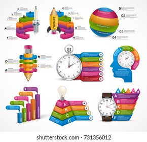 Collection infographics. Design elements. Infographics for business presentations or information banner.