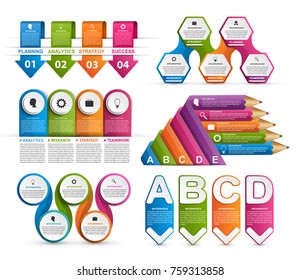 Collection infographics. Design elements. Infographics for business presentations or information banner