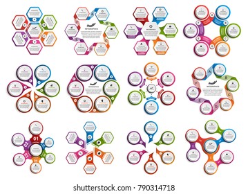 Collection infographics. Design elements. Infographics for business presentations or information banner