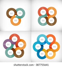 Collection of infographics design elements for presentations, brochures, web designs, banners