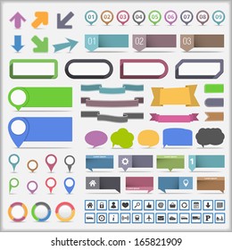 Collection of infographics design elements, vector eps10 illustration