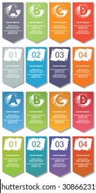 Collection of infographics elements. Can be used for banners, presentations, websites, brochures, diagrams, graphs, flyers, number options etc.