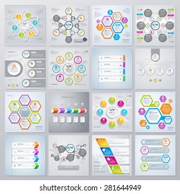 Sammlung von Infografiken im modernen, flachen Business Stil. EPS10. Kann für Diagramm, Banner, Zahlenoptionen, Workflow-Layout, Step-up Optionen, Web-Design etc. verwendet werden.