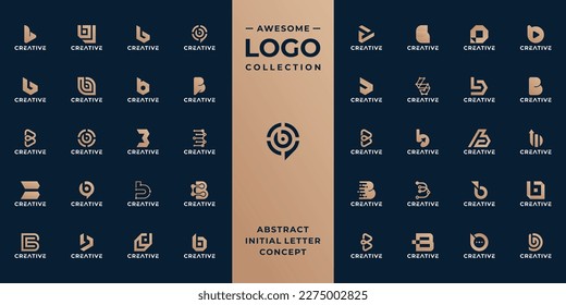 collection of initial letter B logo design template.