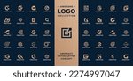 collection of initial letter G logo design template.