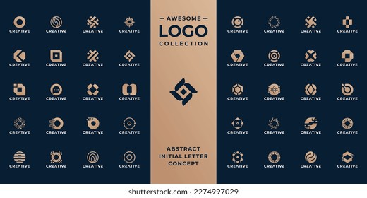 collection of initial letter O logo design template.