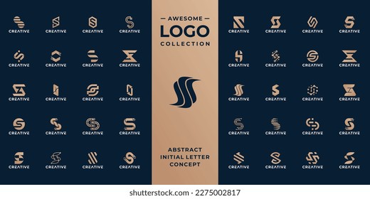 collection of initial letter S logo design template.