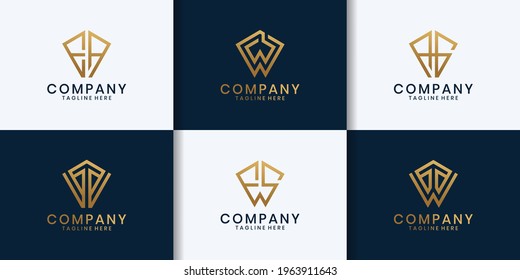 collection of initial logo design inspiration