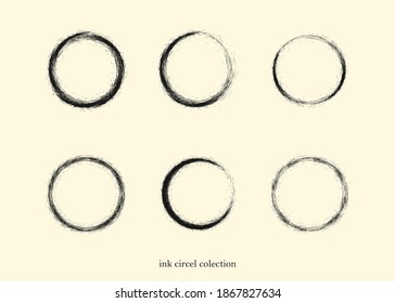 collection of ink circles free vector