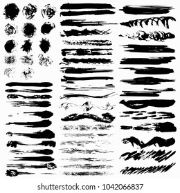 a collection of ink lines stains and blots qualitative vector illustration for your design