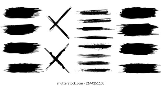 Colección de trazos de pincel de tinta