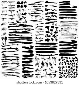 a collection of ink strokes for your design
