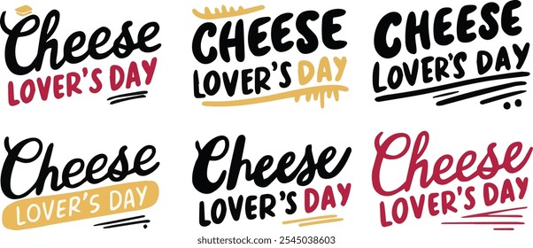 Collection inscriptions Cheese Lover's Day