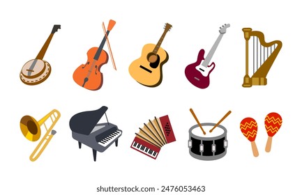 Collection of international musical instruments