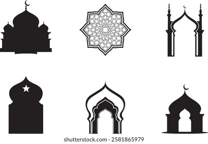 Collection of Islamic Architecture Silhouettes