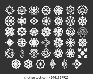 In: Collection of Islamic Geometric Collections. Abstrakte Mandalas. Ethnische Dekorationselemente. Islamische, arabische, indische und osmanische Motive
