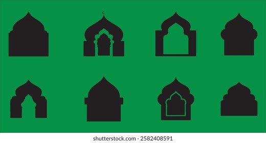 Collection of Islamic Mosque Architectural Silhouettes