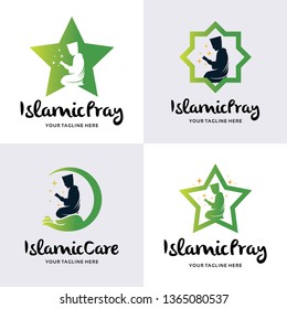 Collection of Islamic Pray Logo Design Template Inspiration