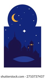 Sammlung von islamischen Fenstern, Moschee Türen, Rahmen und Bögen. Arabisch-orientalische Vektorelemente für Ramadan Kareem und Eid Mubarak.