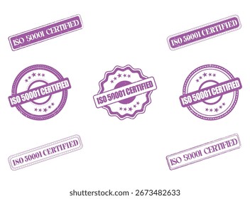 Collection of ISO 50001 Certified Rubber Stamps and Seals