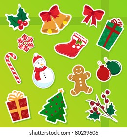 collection of isolated christmas icons