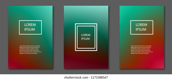Collection isolated gradient vector backgrounds. Set of abstract futuristic multicolor backgrounds with gradients. Applicable for Covers, Blanks, Cards, Flyers and Banner Designs. A4, vector EPS10.