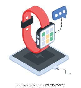 Collection of Isometric Communication Icon