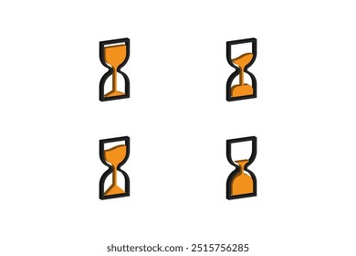 collection of isometric hourglass icons