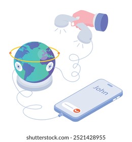 Collection of Isometric Style Technology Icons

