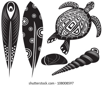 Collection of items related to the sea
