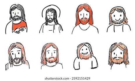 collection of Jesus Christ drawing by kids