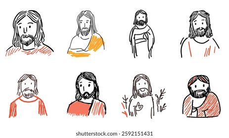 collection of Jesus Christ drawing by kids