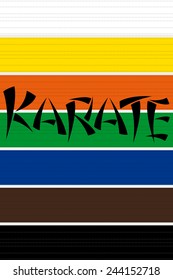 Collection of Karate or other martial art belts 