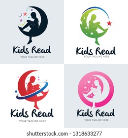 Collection of Kids Reading Logo Set Design Template Inspiration