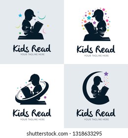 Collection of Kids Reading Logo Set Design Template Inspiration