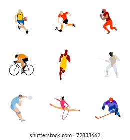 Collection of kinds of sport. Vector
