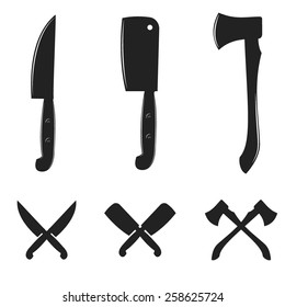 A Collection of Knives and Axes.