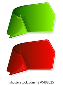 Collection label with arrow in different color
