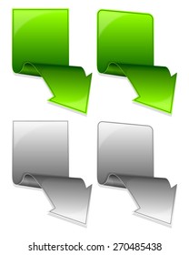 Collection label with arrow in different color