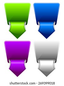 Collection label with arrow drawn in different color