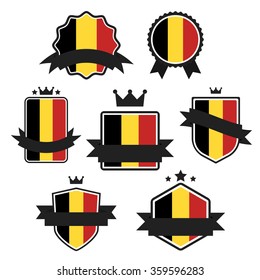 Collection of Label Flag of Belgium